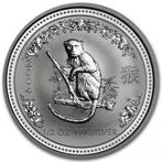 Lunar I - Year of the Monkey - 1/2 oz 2004, Verzenden, Losse munt, Zilver