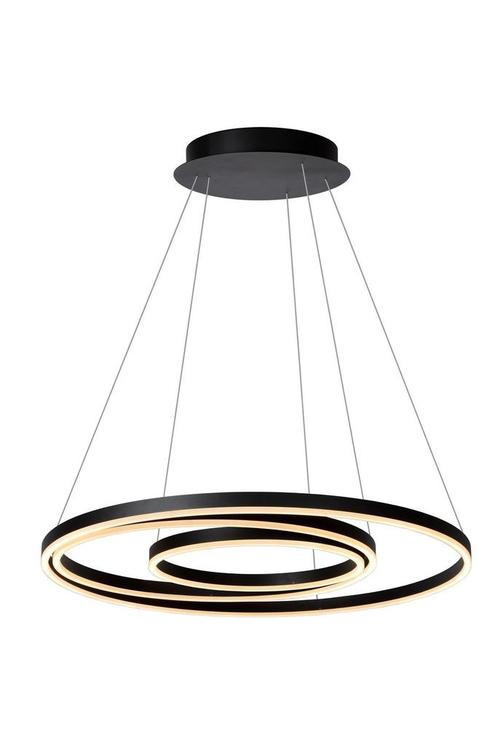 Lucide TRINITI - Hanglamp 80cm Zwart 3000K dimbaar, Huis en Inrichting, Lampen | Hanglampen, Nieuw, Verzenden