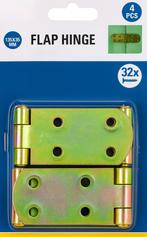 Set van 4 metalen klepscharnieren met schroeven (135x35 mm), Ophalen of Verzenden, Nieuw