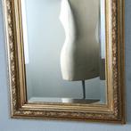 Rechthoekige schouwspiegel met uitkragende kroon Hollands  c, Antiek en Kunst, Ophalen of Verzenden