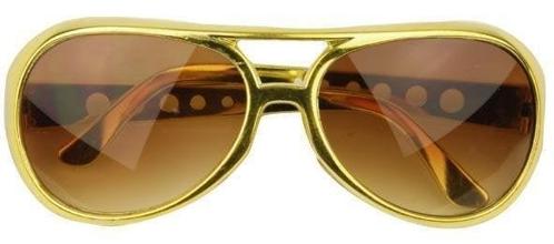 Elvis Bril Goud, Kleding | Heren, Carnavalskleding en Feestkleding, Nieuw, Ophalen of Verzenden