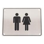 Wc pictogram mannen & vrouwen RVS vierkant, Ophalen of Verzenden, Nieuw, Overige materialen