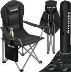 Campingstoel - Visstoel - Vouwstoel - Kampeerstoel - Zwart -, Caravans en Kamperen, Kampeermeubelen, Verzenden, Zo goed als nieuw