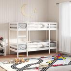 vidaXL Stapelbed massief grenenhout wit 90x200 cm, 90 cm, Eenpersoons, Verzenden, Wit