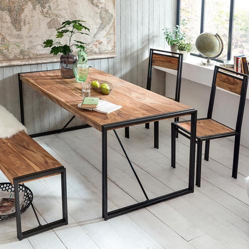 *WOONWINKEL* Sheesham Houten Eettafel 180 Cm, Huis en Inrichting, Tafels | Eettafels, Nieuw, Verzenden