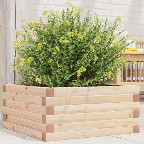vidaXL Plantenbak 50x50x23 cm massief grenenhout, Tuin en Terras, Bloembakken en Plantenbakken, Nieuw, Hout, Verzenden