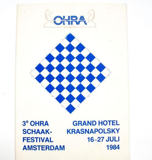 Boek Vintage 3e Ohra Schaakfestival Amsterdam 1984 - EI818, Boeken, Hobby en Vrije tijd, Gelezen, Verzenden
