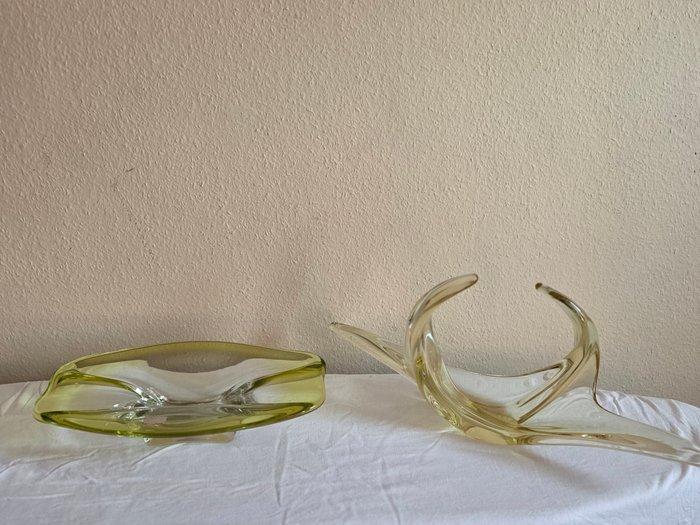 Val Saint Lambert - val saint lambert - Vaas (2) - Kristal, Antiek en Kunst, Antiek | Glas en Kristal