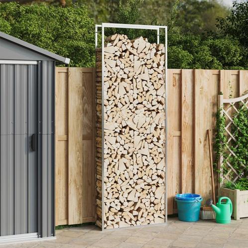 vidaXL Haardhoutrek 110x28x312 cm roestvrij staal, Huis en Inrichting, Haarden, Nieuw, Verzenden