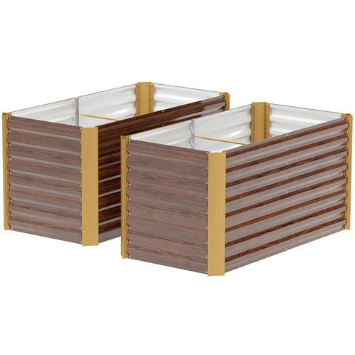 TRUUSK 2-delige Set Verhoogd Bloembed Weerbestendig, Planten, Tuin en Terras, Bloembakken en Plantenbakken, Nieuw, Verzenden