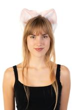 Haarband Furry Oortjes Roze Wit Kat Poes Vos Diadeem Dons Di, Ophalen of Verzenden, Nieuw, Carnaval, Accessoires