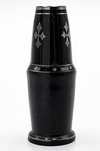 Kralik Art Deco Glass Vase - Silver decor, 1920 - Vaas -, Antiek en Kunst