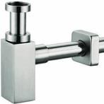 Plieger - Plieger designbekersifon vierkant-5/4 Inox, Doe-het-zelf en Verbouw, Sanitair, Ophalen of Verzenden, Nieuw