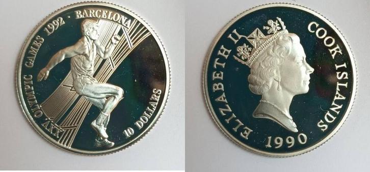 10 Dollars Iles Cook Cookinseln Km 79 – 10 Dollar 1990 –, Postzegels en Munten, Munten | Amerika, Verzenden