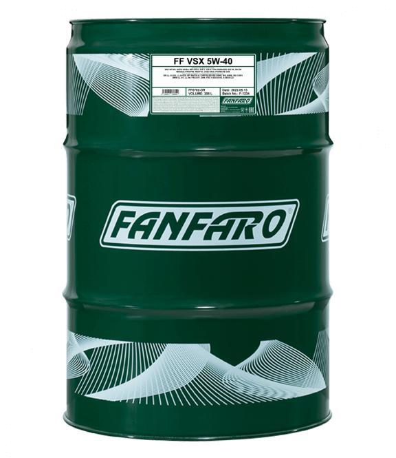 Fanfaro VSX 5W40 Vol Synthetische Motorolie - 208 Liter, Auto diversen, Onderhoudsmiddelen, Verzenden
