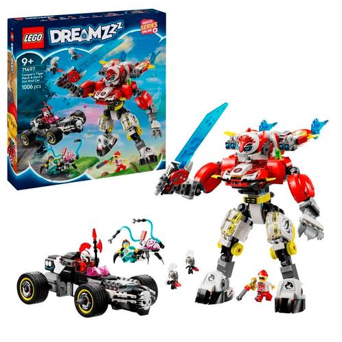 LEGO Dreamzzz 71497 Coopers Tijgermecha en Zeros Hot Rod, Kinderen en Baby's, Speelgoed | Duplo en Lego, Nieuw, Verzenden