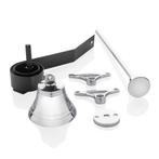 Trekbel nikkel - klassieke deurbel - De Oude Deurklink, Ophalen of Verzenden, Nieuw, Koper of Messing, Klink of Kruk