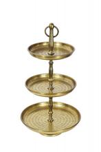 Design taartplateau ORIENT 47cm goud in wild hammer finish, Huis en Inrichting, Ophalen of Verzenden, Nieuw