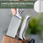 Messenblok met messen - Messenset met blok - Keukenmessen -, Verzenden, Zo goed als nieuw