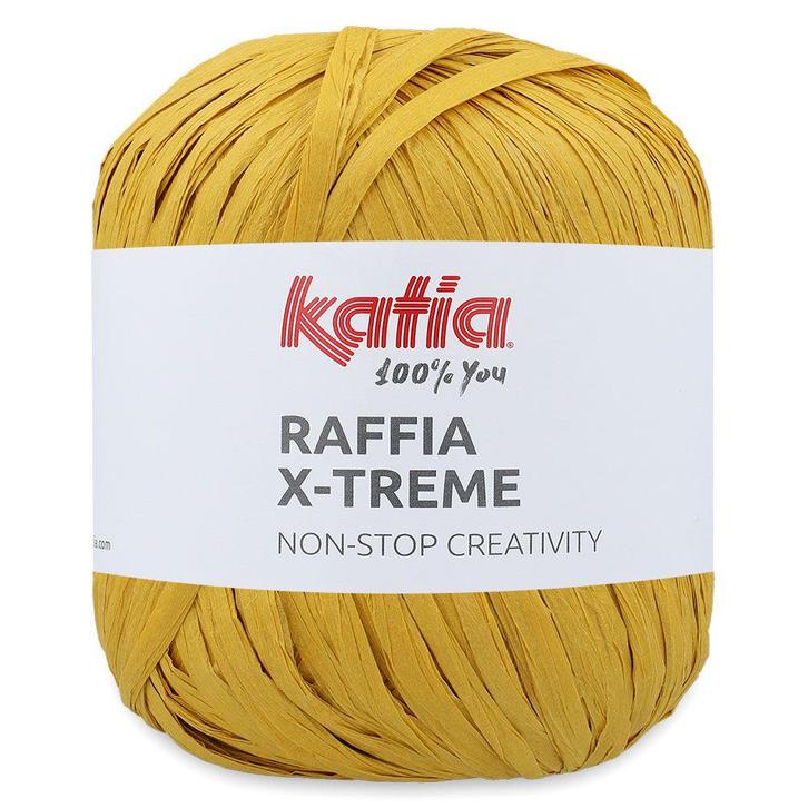 Katia Raffia X-Treme - 108 Mosterdgeel - Biologische Visco, Hobby en Vrije tijd, Breien en Haken, Ophalen of Verzenden