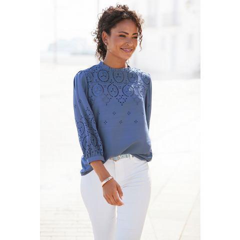Lascana Blouse zonder sluiting met gaatjesborduurwerk, Kleding | Dames, Blouses en Tunieken, Nieuw, Verzenden