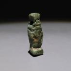 Oud-Egyptisch Faience Bes Amulet. Late Periode, 664 - 332