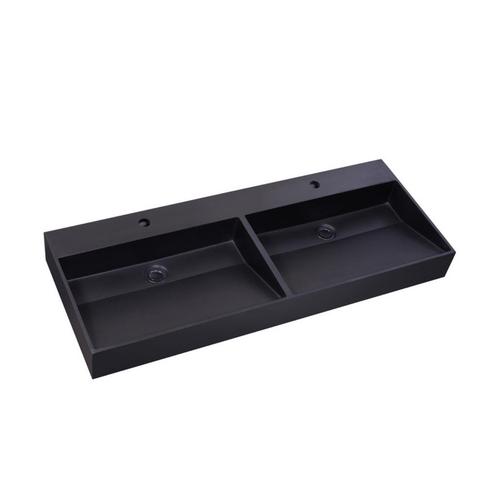 Wastafel Sanilux Quartz Trend 140x47x12 cm Dubbele Spoelbak, Doe-het-zelf en Verbouw, Sanitair, Overige typen, Nieuw, Ophalen of Verzenden