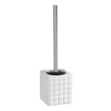 Wenko - Wenko Toiletborstel Vrijstaand Cube-Wit, Huis en Inrichting, Badkamer | Badtextiel en Accessoires, Wit, Nieuw, Ophalen of Verzenden