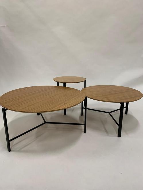Set bijzettafels Bamboo inclusief onderstel, Huis en Inrichting, Tafels | Bijzettafels, Nieuw, Overige materialen, Rond, Ophalen