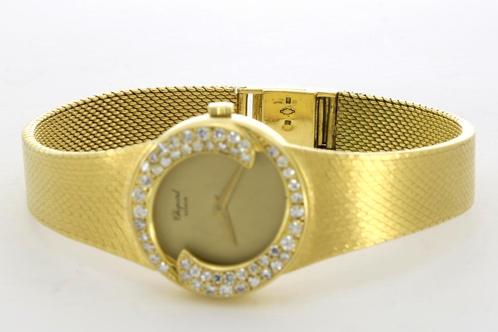 Chopard 18 Karaat Geelgoud met 52 Diamanten ca 0.6ct 24mm, Sieraden, Tassen en Uiterlijk, Horloges | Dames, Goud, Gebruikt, Goud