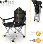 Campingstoel - Visstoel - Vouwstoel - Kampeerstoel - Zwart -, Verzenden, Zo goed als nieuw