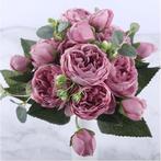 Kunst Boeket - Zijden Rozen Roos Bloemen Luxe Boeketten, Verzenden, Nieuw