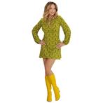 Disco 70S Jurk Groen Dames, Kleding | Dames, Carnavalskleding en Feestkleding, Verzenden, Nieuw