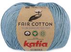 Katia Fair Cotton - 41 grijsblauw - Biologisch Katoengaren, Hobby en Vrije tijd, Breien en Haken, Ophalen of Verzenden, Nieuw