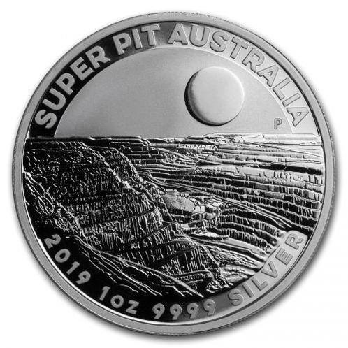 Australische Silver Super Pit 1 oz 2019 (100.000 oplage), Postzegels en Munten, Munten | Oceanië, Losse munt, Zilver, Verzenden