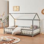 Kinderbed Sisimiut huisbed 200x140 cm lichtgrijs en wit [en., Huis en Inrichting, Slaapkamer | Bedden, Verzenden, Nieuw