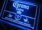 Corona neon bord lamp LED verlichting reclame lichtbak *blau, Huis en Inrichting, Lampen | Overige, Nieuw, Verzenden