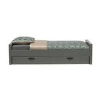 *WOONWINKEL* Woood Morris Eenpersoons Bed Grenen Leem, Verzenden, Nieuw, Grijs