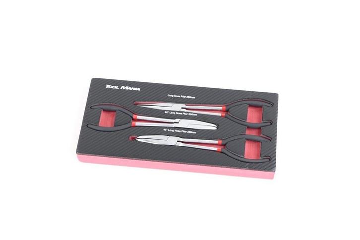 TM 3 Delige Spitsbektang , Tangenset foam carbon look inlay, Auto diversen, Autogereedschap, Nieuw, Verzenden