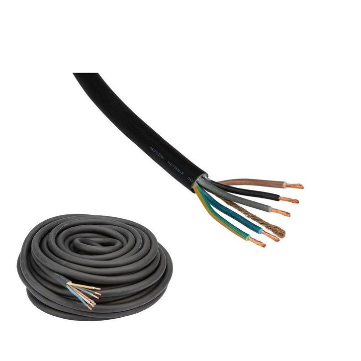 Kabel 5 x 4,0mm2 per meter, Doe-het-zelf en Verbouw, Elektra en Kabels, Nieuw, Verzenden