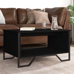 vidaXL Salontafel 75x51x40 cm bewerkt hout zwart, Huis en Inrichting, Verzenden, Nieuw, Overige houtsoorten, 50 tot 100 cm