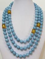 Lange ketting van natuurlijke aquamarijn (12 mm) met, Antiek en Kunst, Antiek | Boeken en Bijbels