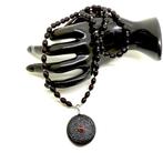 Baltisch amber gegraveerde hanger en ketting - Barnsteen -