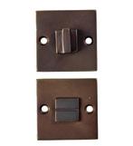 Toiletgarnituur Jolie vierkant 52 mm antiek brons, Doe-het-zelf en Verbouw, Hang- en Sluitwerk, Verzenden, Nieuw