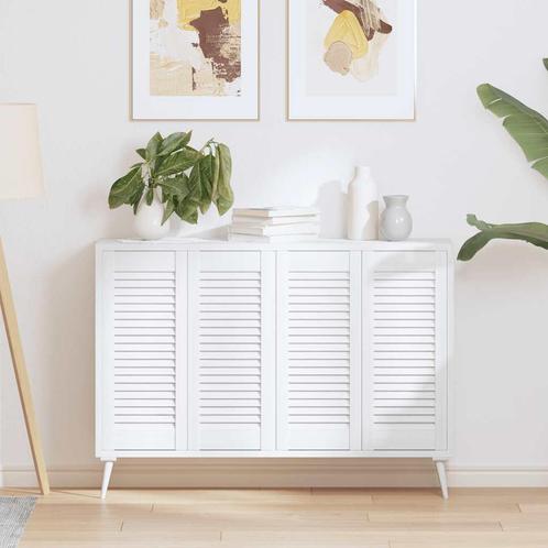 vidaXL Kastdeuren louvre design 4 st 69x29,5 cm wit, Huis en Inrichting, Kasten | Overige, Nieuw, Verzenden