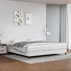 vidaXL Boxspring bed kunstleer wit 200x200 cm, Overige materialen, Verzenden, Wit, Overige maten