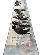 Chinees handgeschilderde inktrol - galopperende paarden,