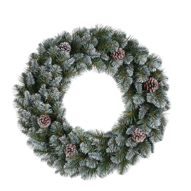 Empress Kerstkrans - Ø60 cm - Frosted Green, Diversen, Kerst, Nieuw, Verzenden