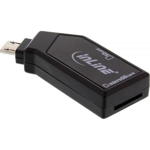 InLine Micro USB OTG kaartlezer voor SD / Micro SD, Audio, Tv en Foto, Fotografie | Geheugenkaarten, Ophalen of Verzenden