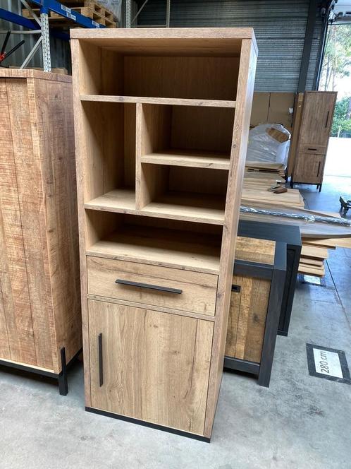 Woody boekenkast, natur, Huis en Inrichting, Kasten | Wandmeubels, Nieuw, Met lade(s), Metaal, Overige materialen